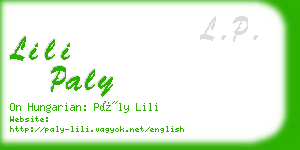 lili paly business card